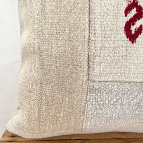 Tricia - White Hemp Pillow Cover