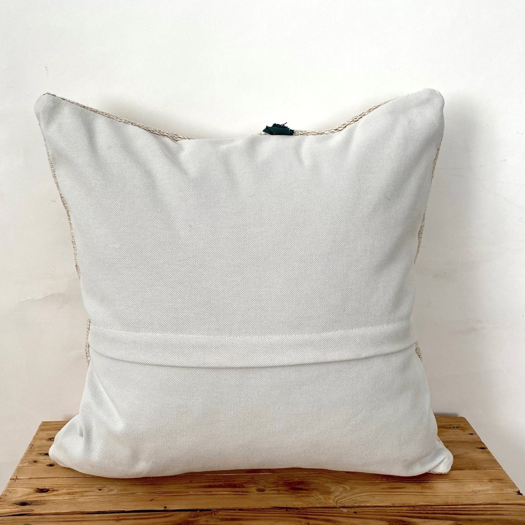 Saira - White Hemp Pillow Cover