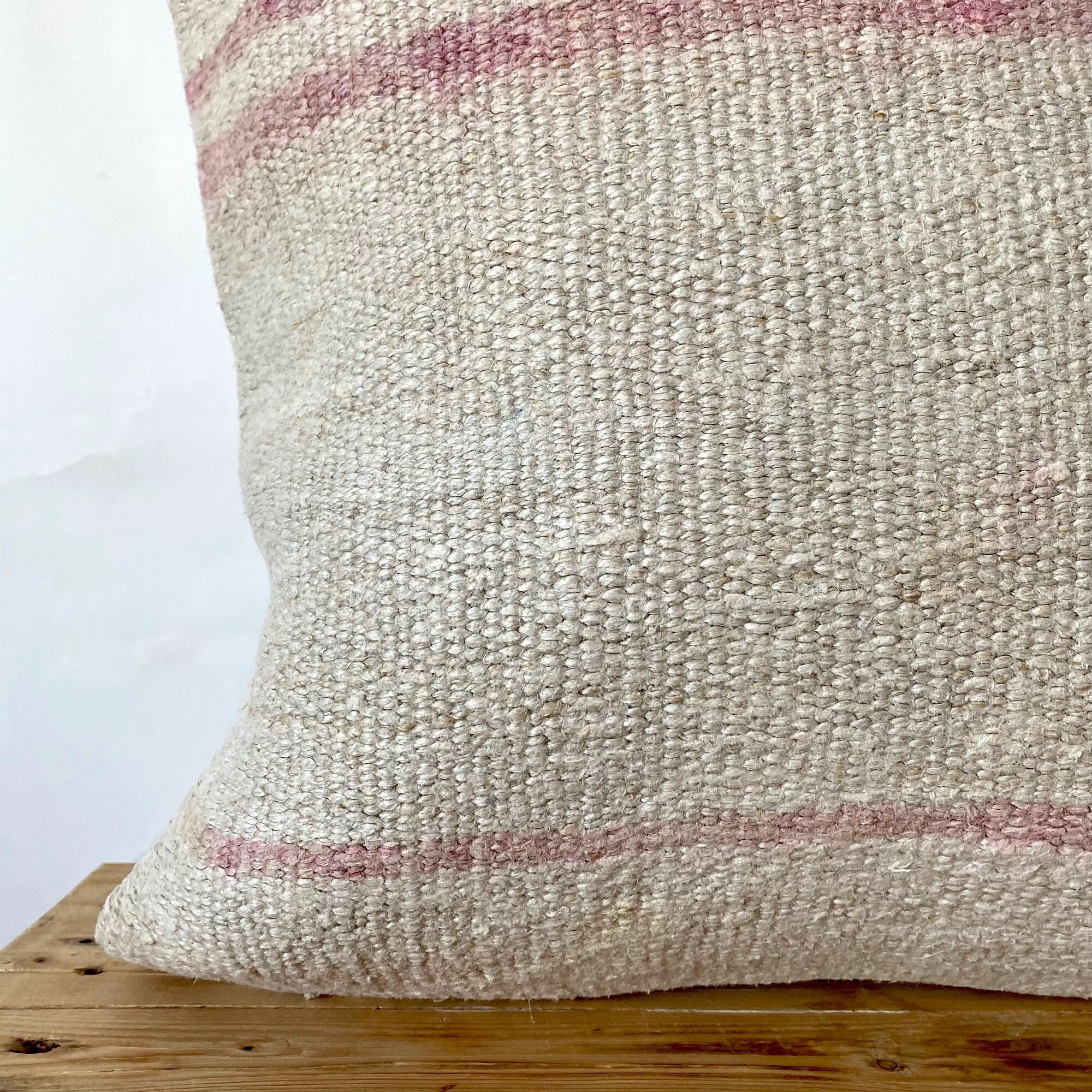 Talitha - White Hemp Pillow Cover