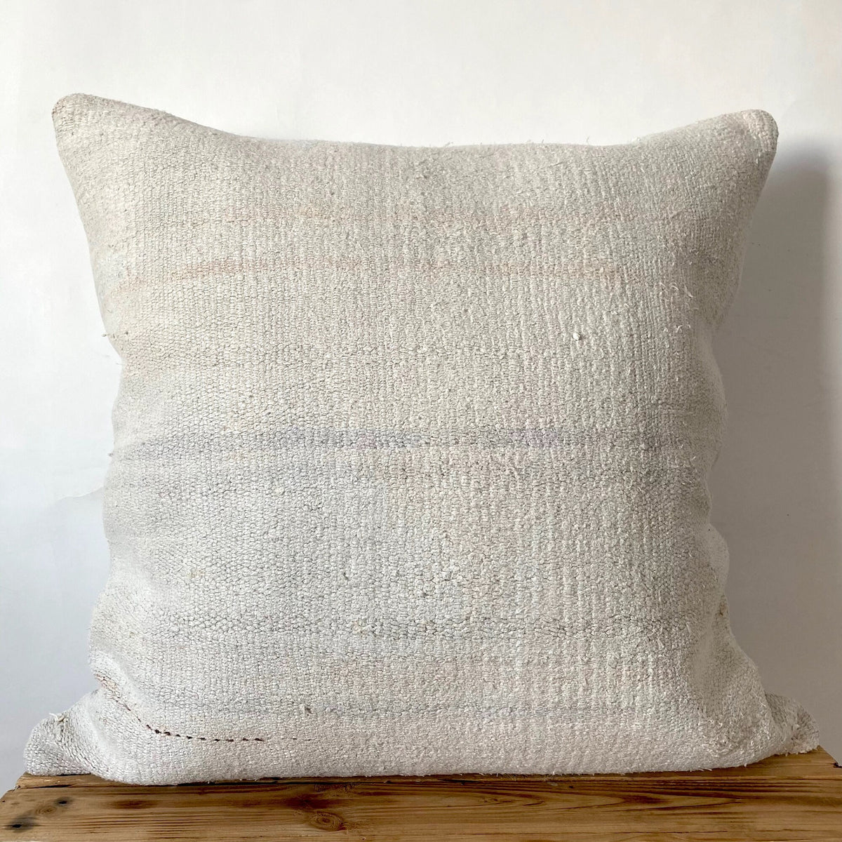 Taliah - White Hemp Pillow Cover