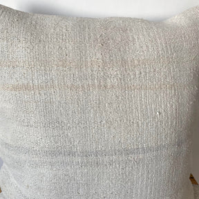 Taliah - White Hemp Pillow Cover