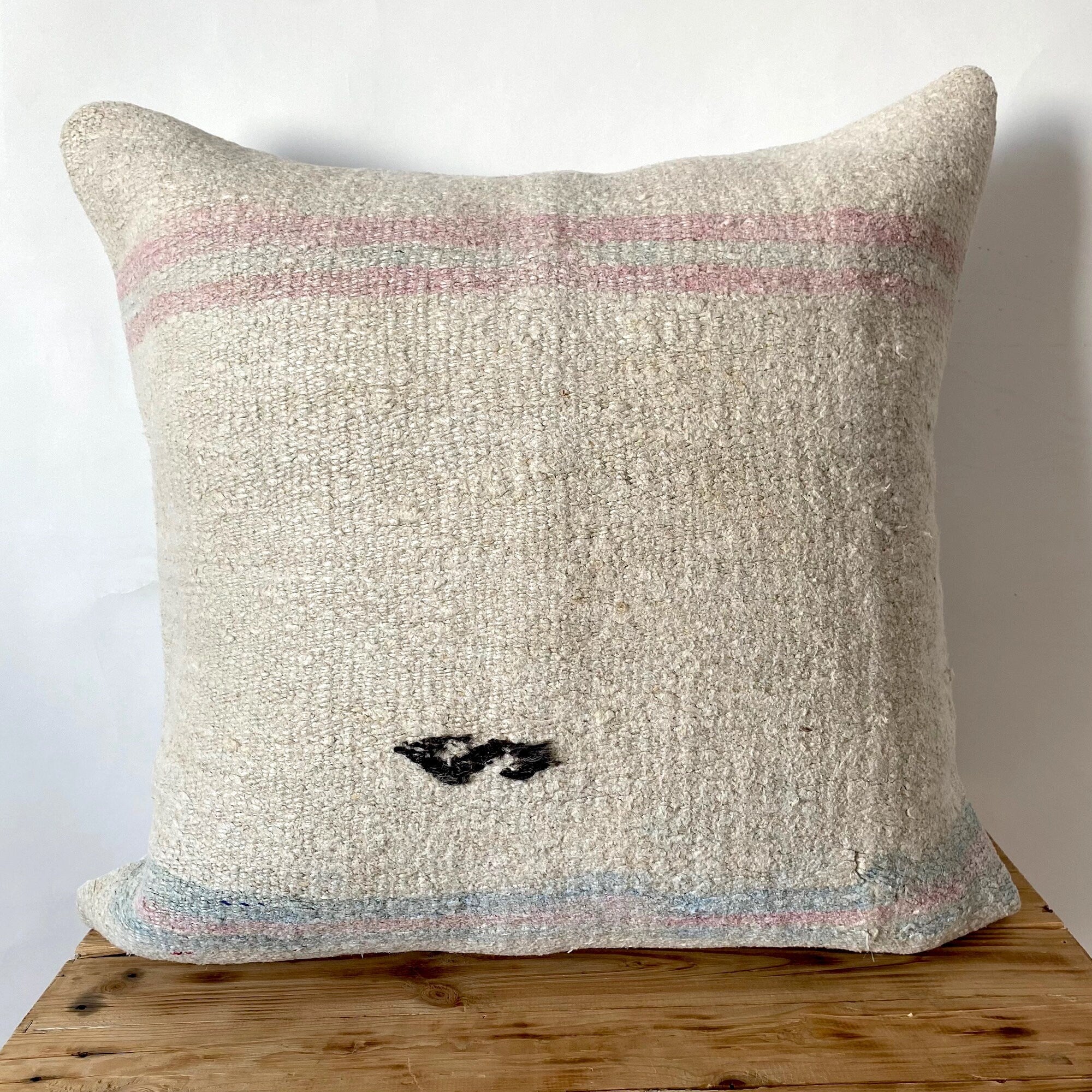 Taya - White Hemp Pillow Cover