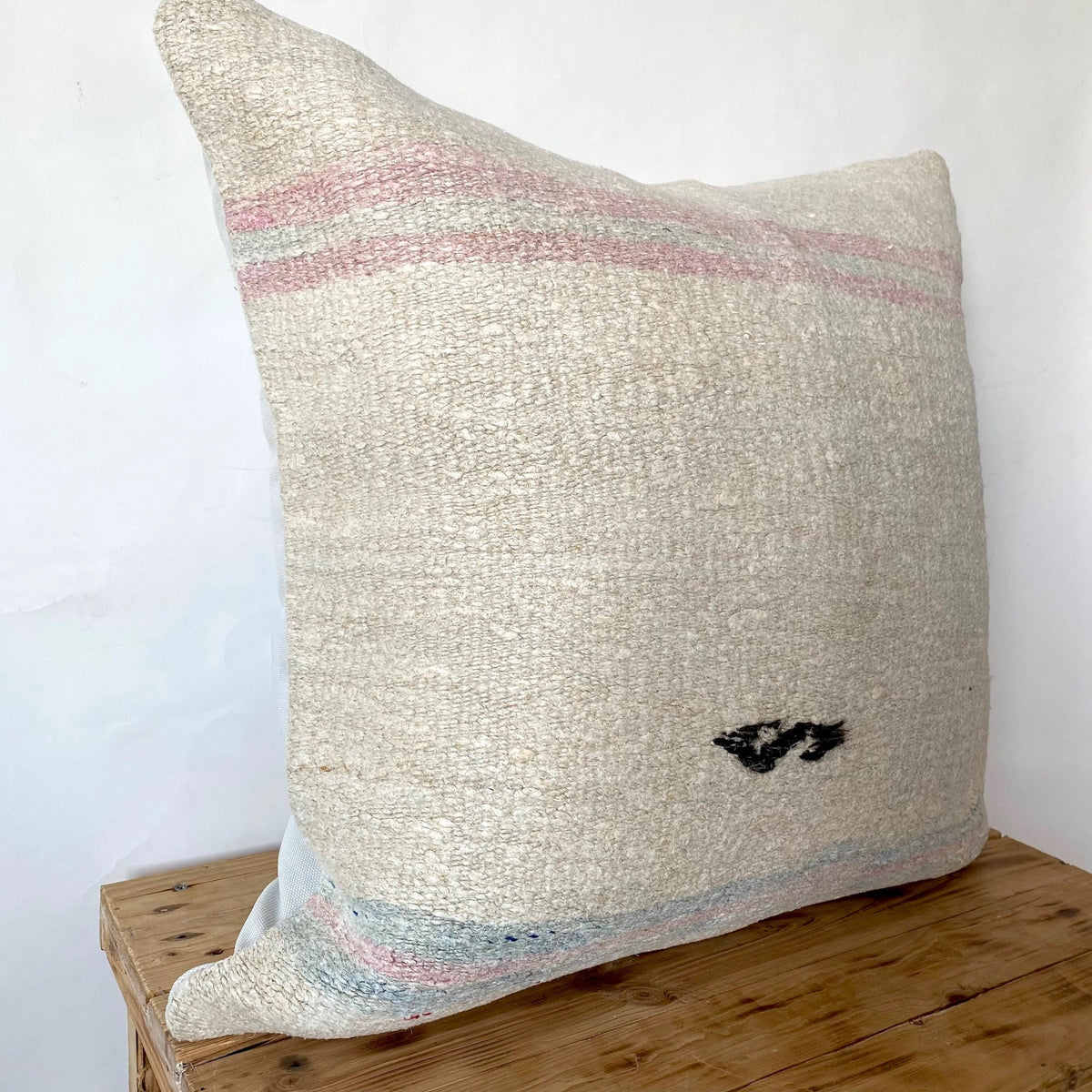 Taya - White Hemp Pillow Cover