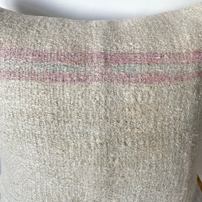 Taya - White Hemp Pillow Cover