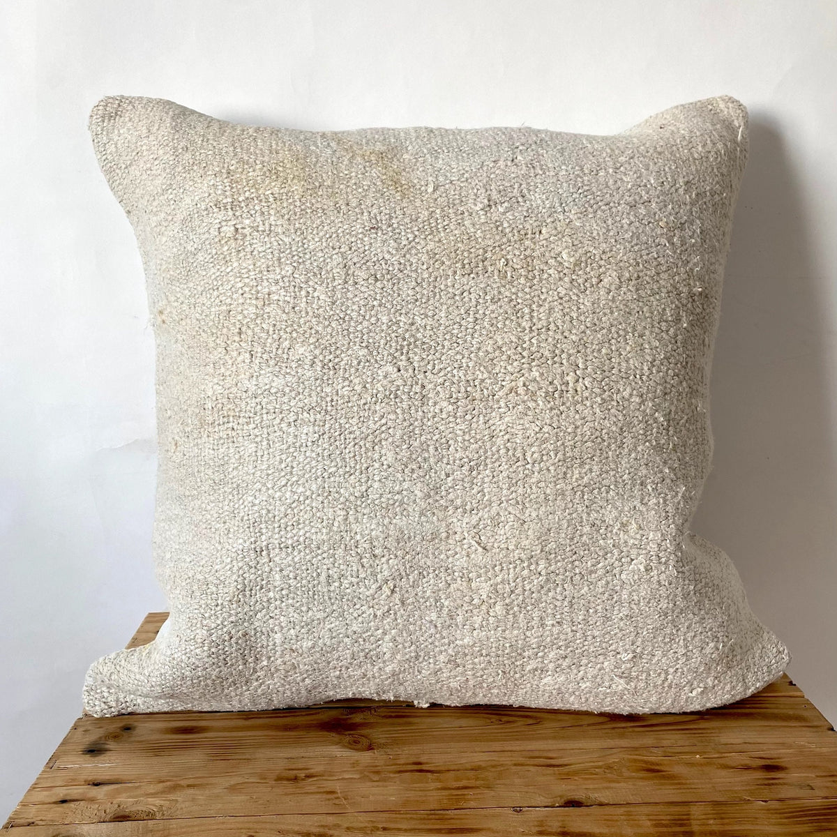 Tempest - White Hemp Pillow Cover