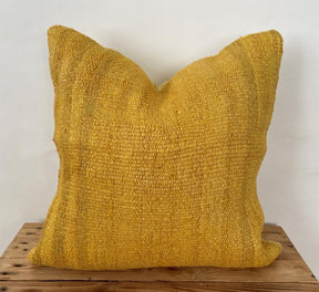 Yavanna - Yellow Hemp Pillow Cover