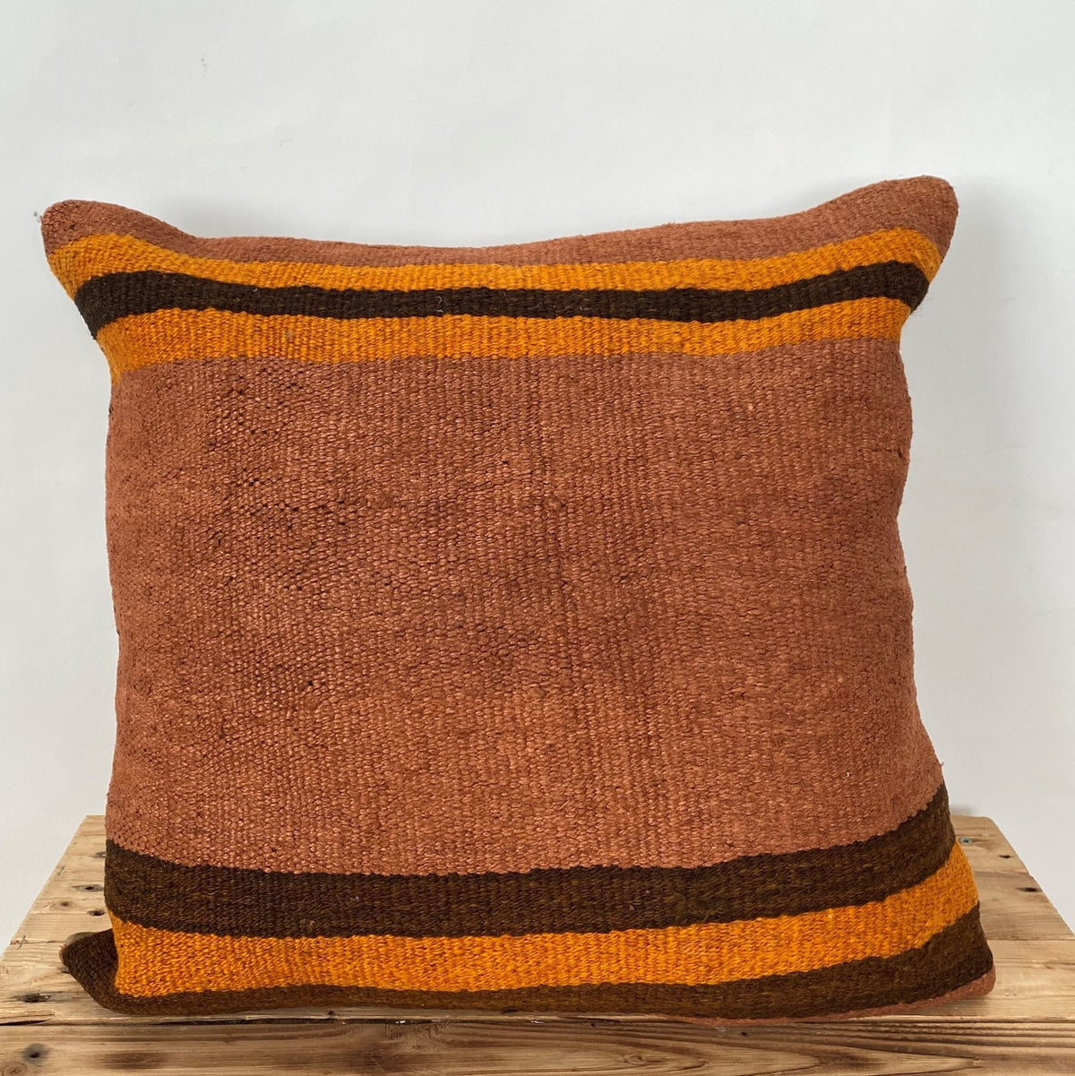 Yarely - Orange Hemp Pillow Cover