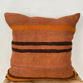 Yessica - Orange Hemp Pillow Cover