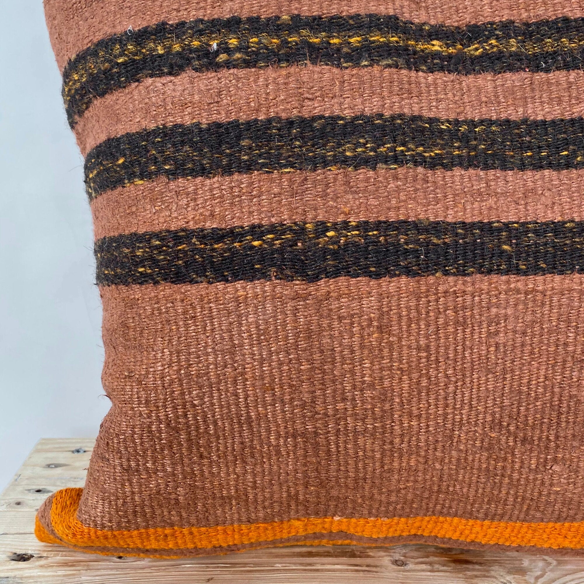 Yanis - Orange Hemp Pillow Cover