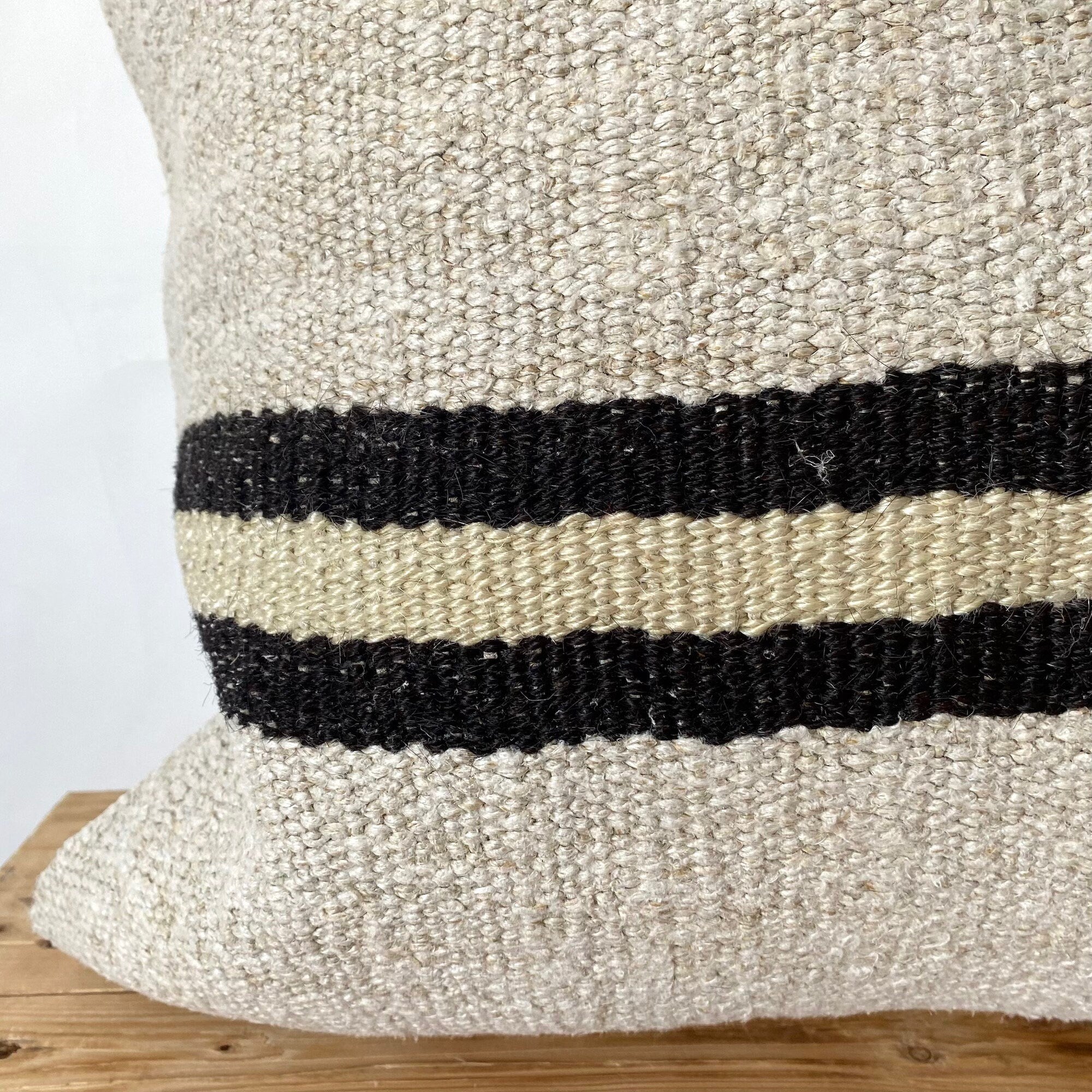 Susanna - White Hemp Pillow Cover