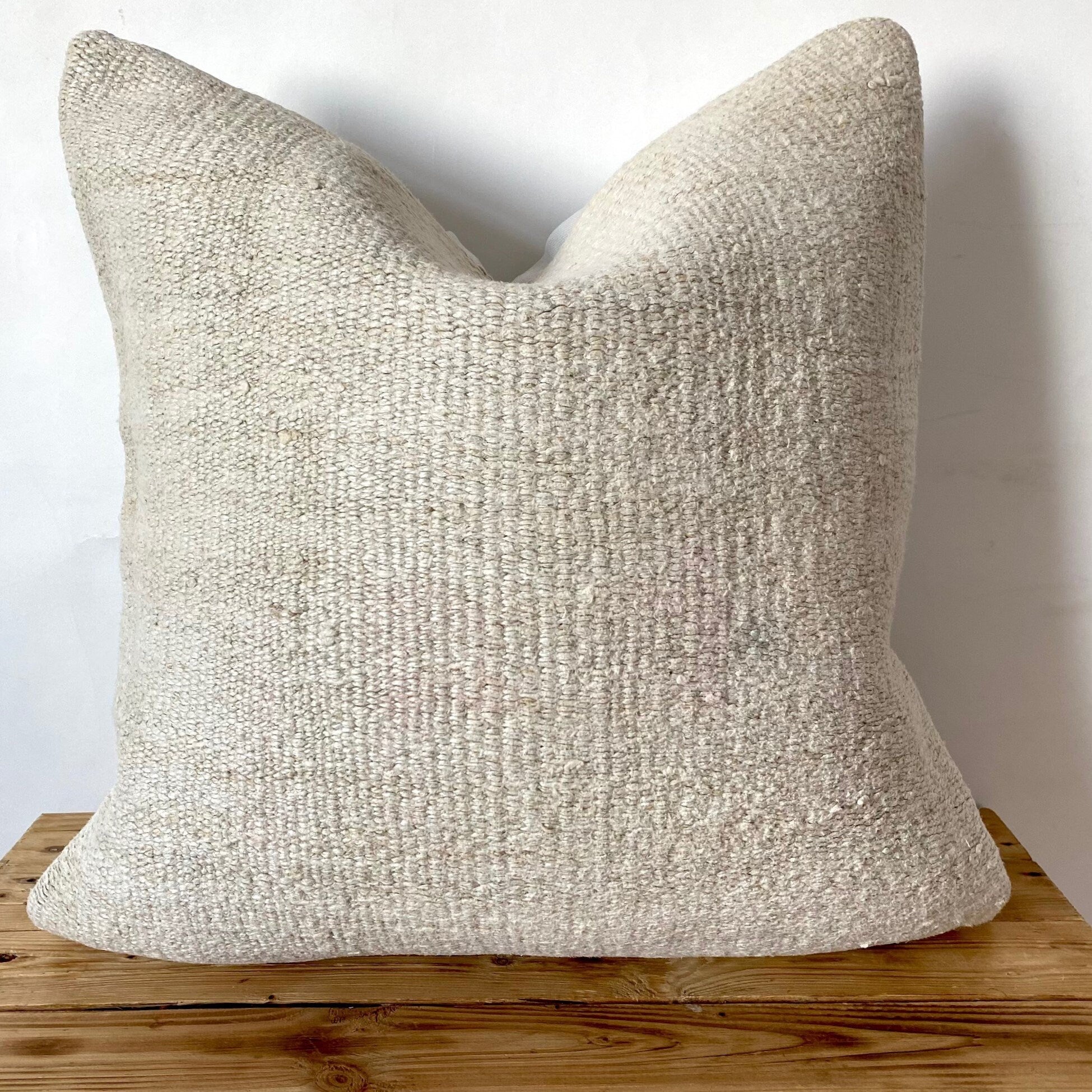 Tabitha - White Hemp Pillow Cover