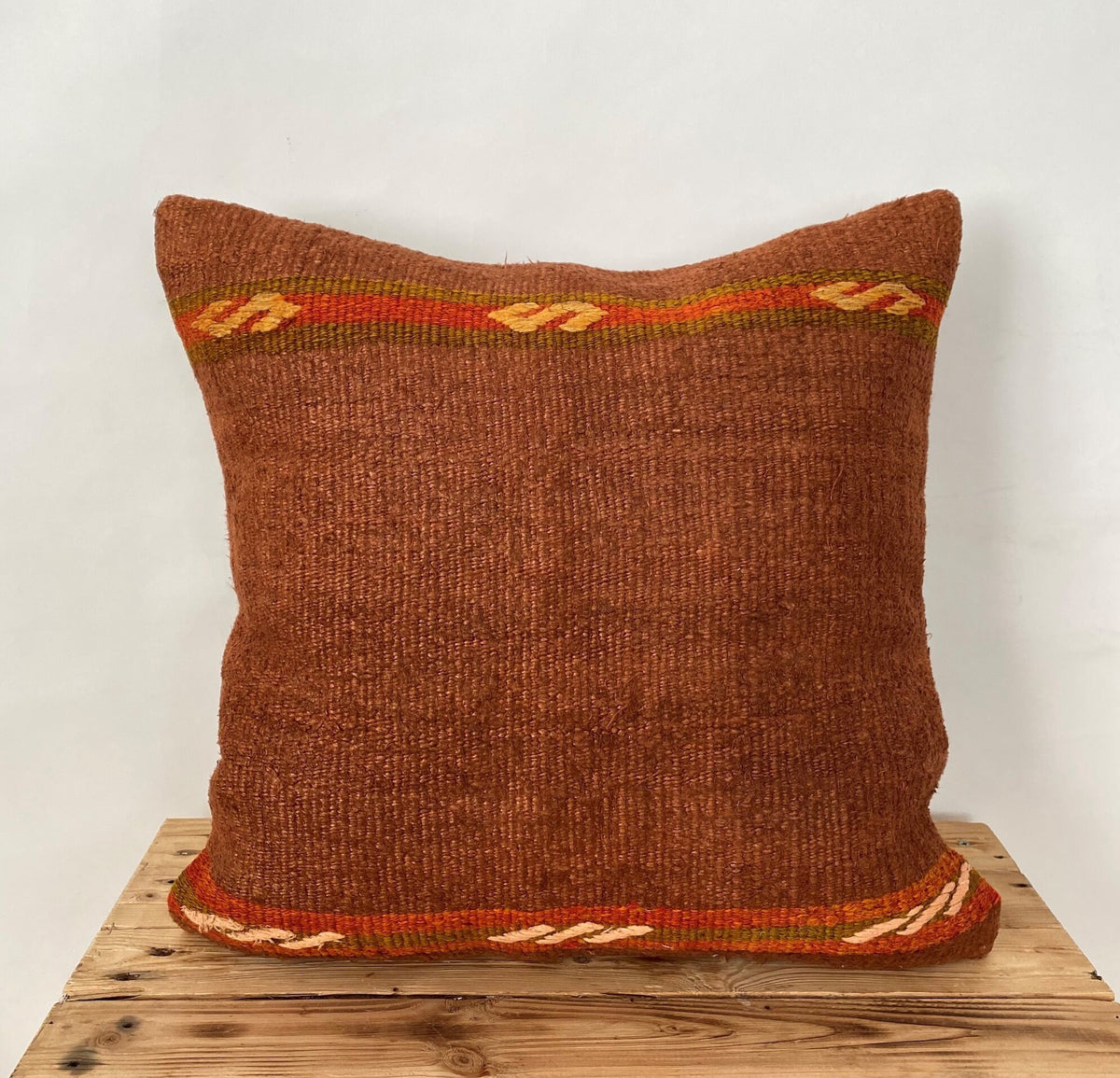 Yonaelle - Orange Hemp Pillow Cover