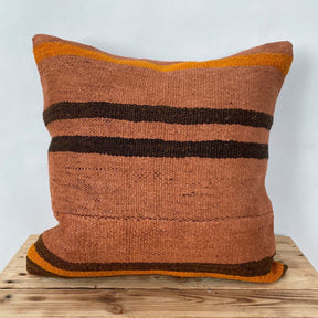 Yarah - Orange Hemp Pillow Cover