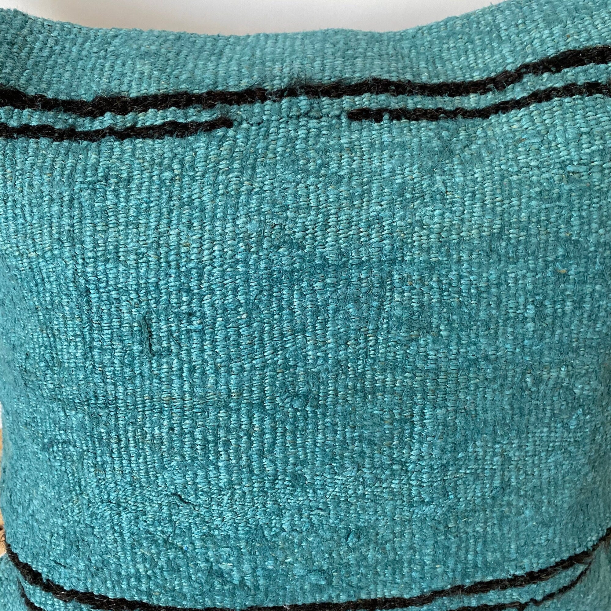 Calantha - Turquoise Hemp Pillow Cover