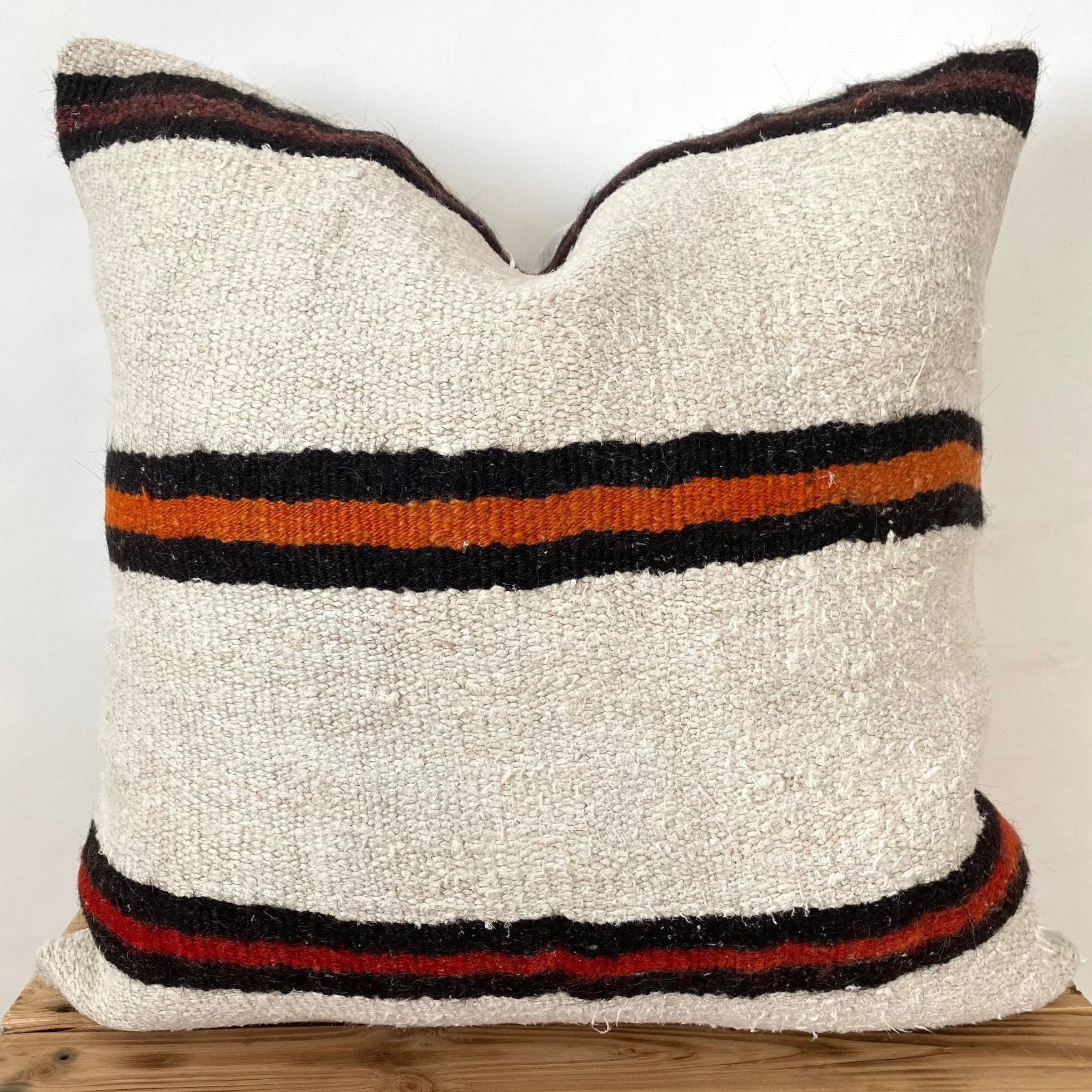 Sybil - White Hemp Pillow Cover