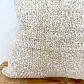 Sabine - White Hemp Pillow Cover