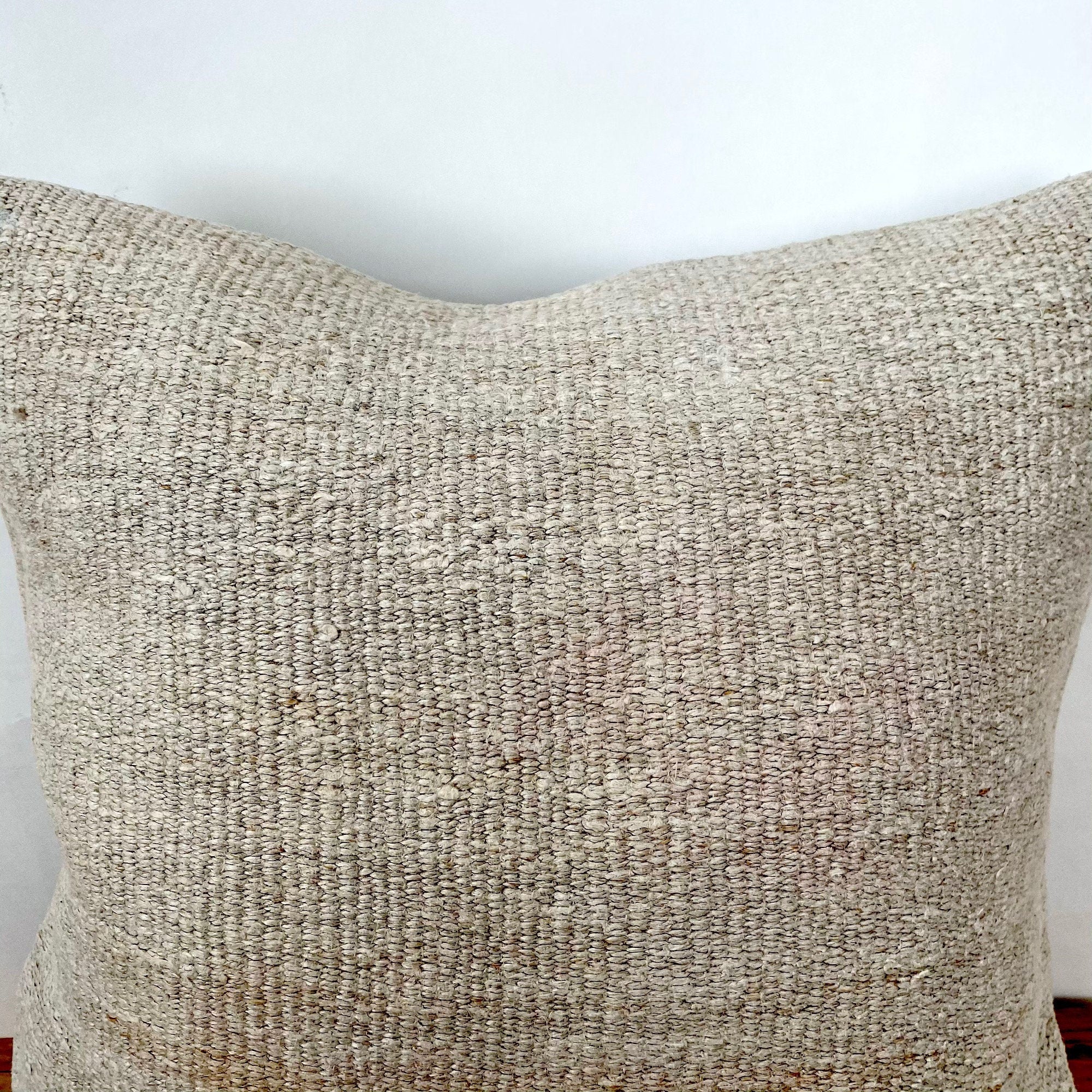 Sabine - White Hemp Pillow Cover