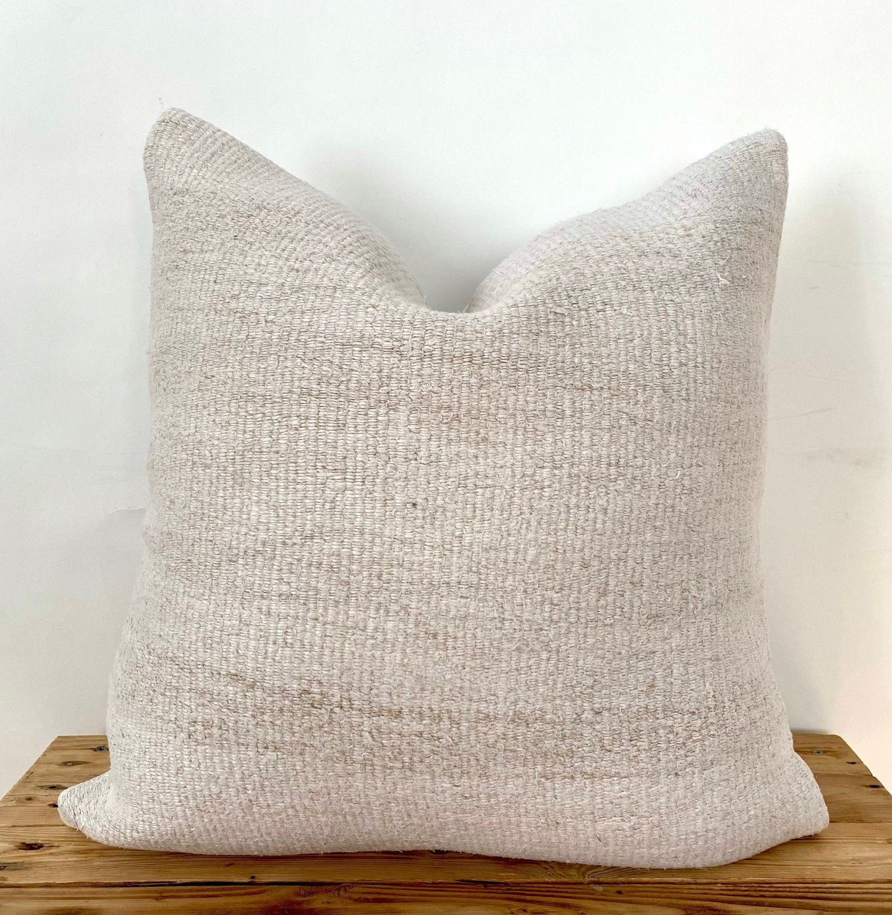 Samara - White Hemp Pillow Cover