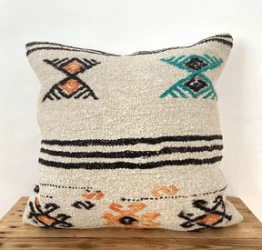 Saira - White Hemp Pillow Cover