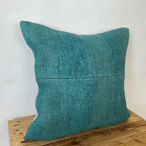 Ciana - Turquoise Hemp Pillow Cover