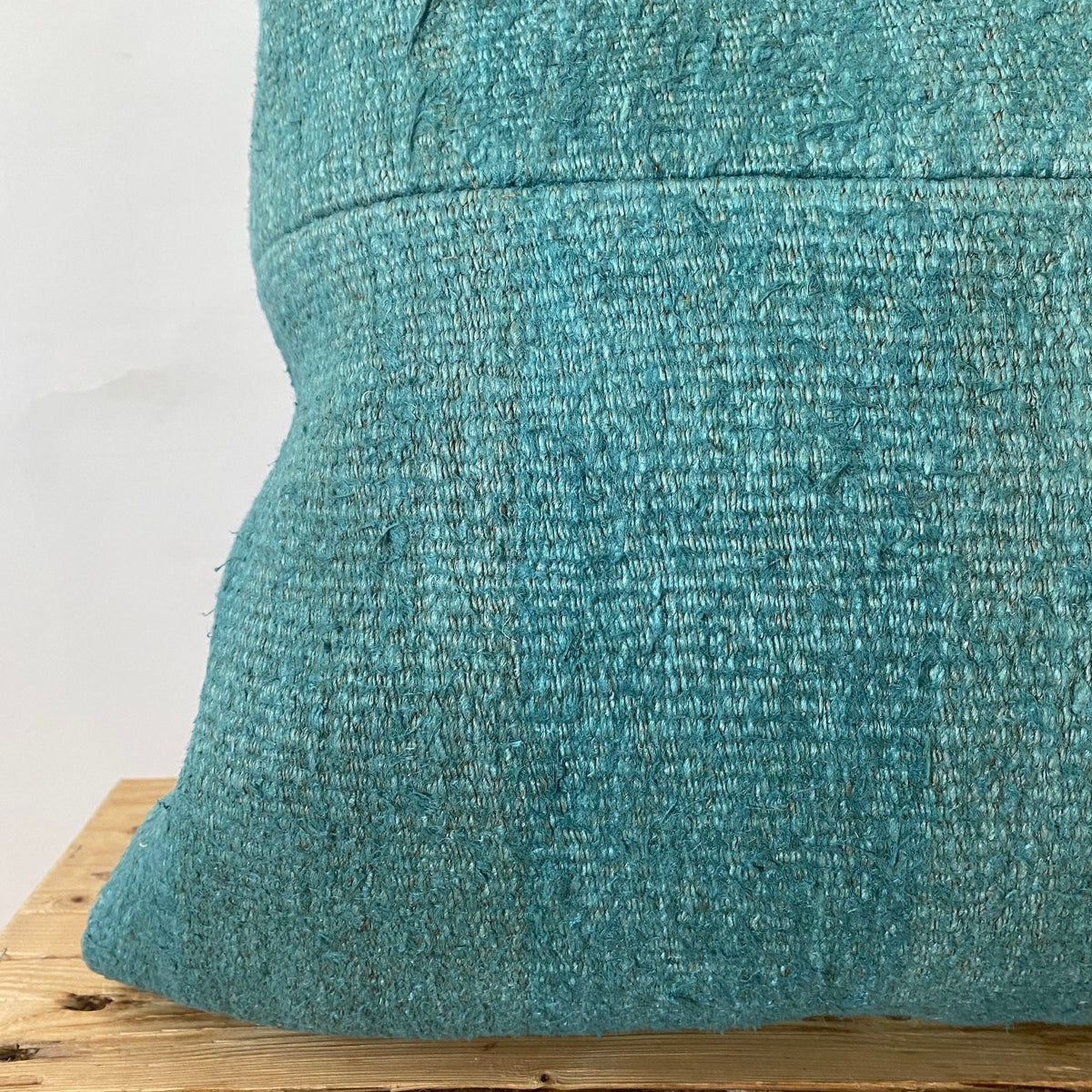 Ciana - Turquoise Hemp Pillow Cover