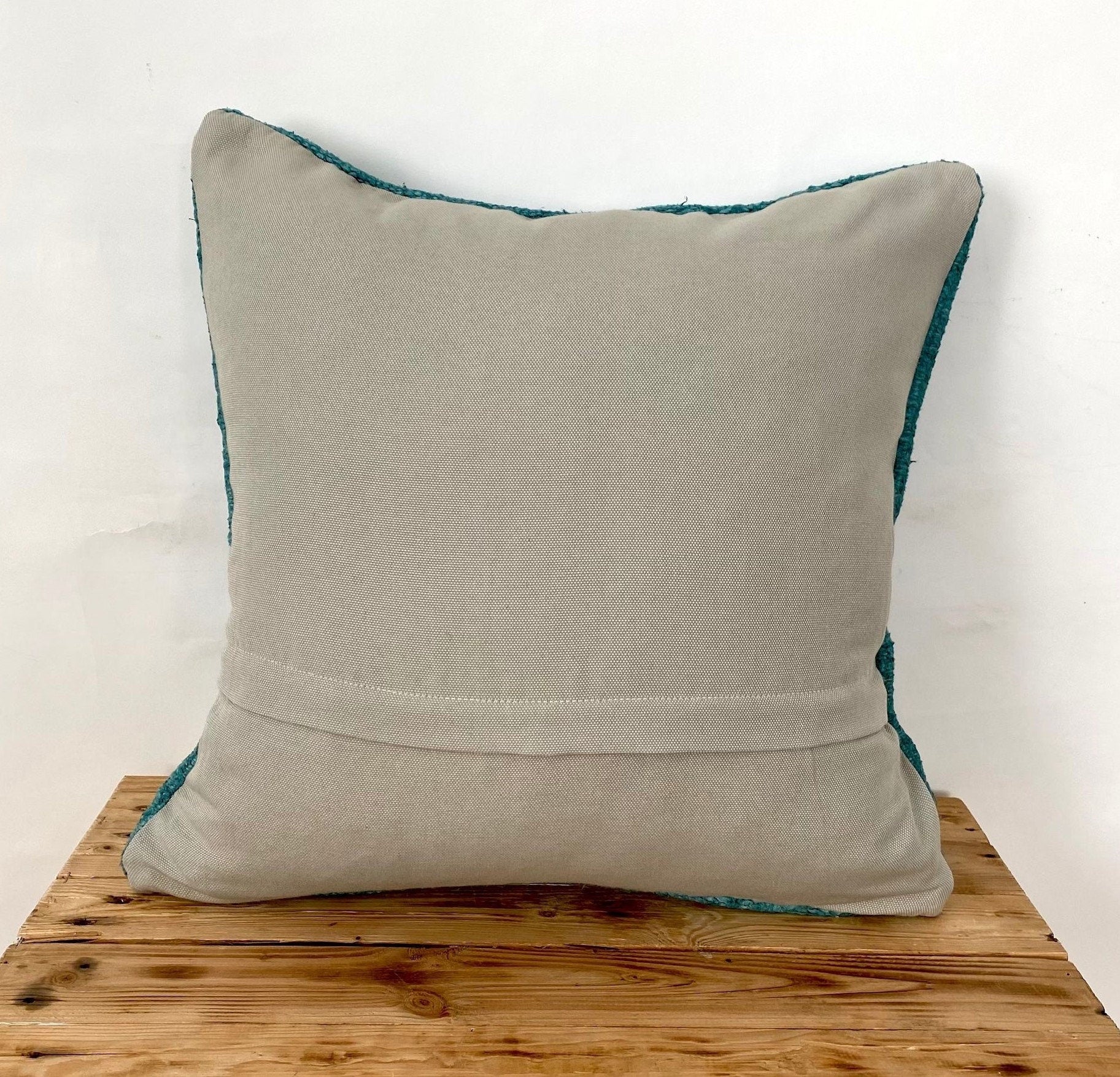 Clarimond - Turquoise Hemp Pillow Cover