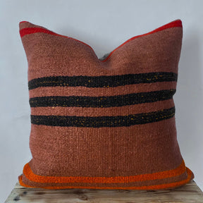 Yesseniah - Orange Hemp Pillow Cover