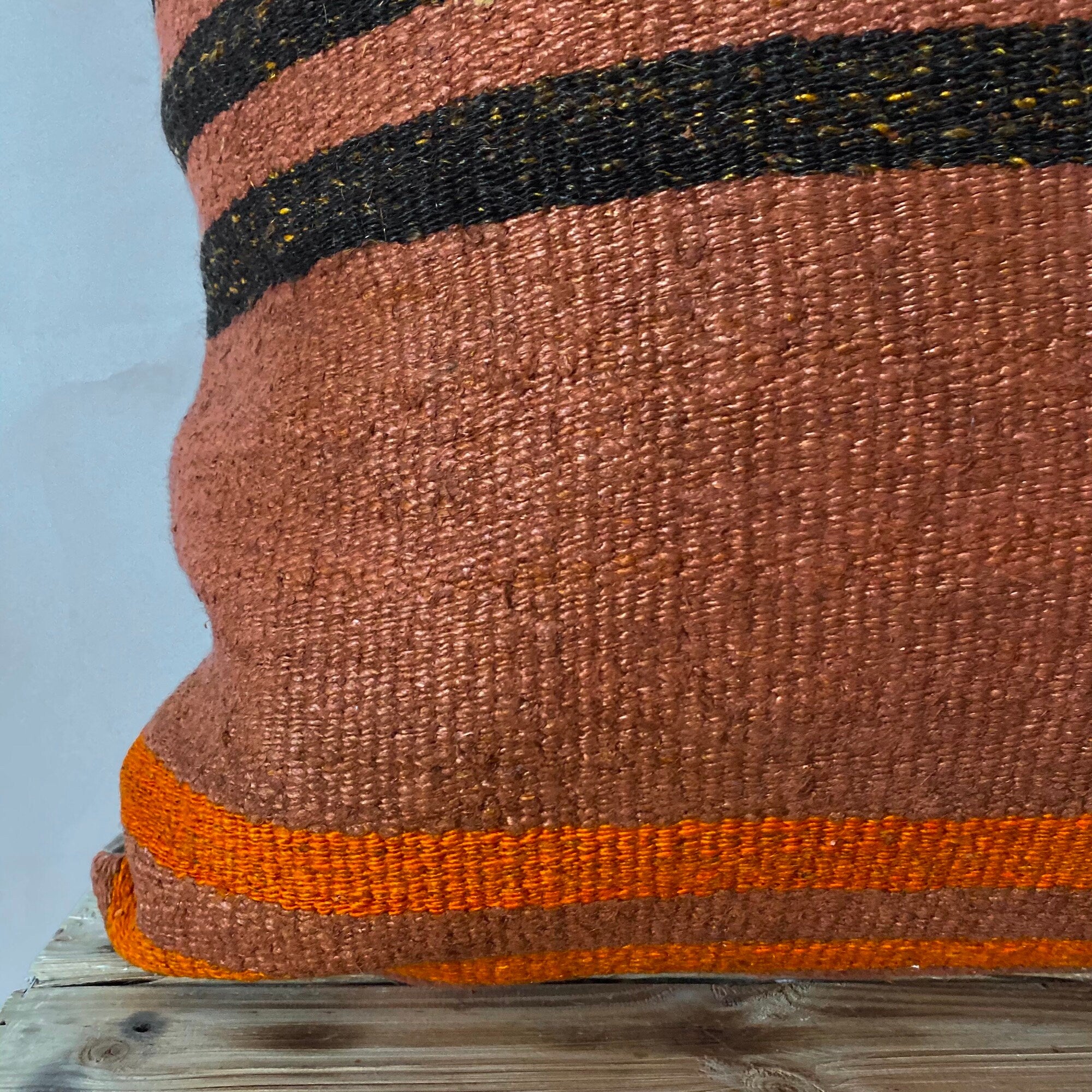 Yesseniah - Orange Hemp Pillow Cover