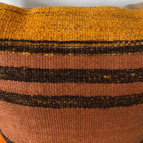 Yalina - Orange Hemp Pillow Cover