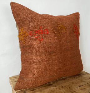 Yulianna - Orange Hemp Pillow Cover