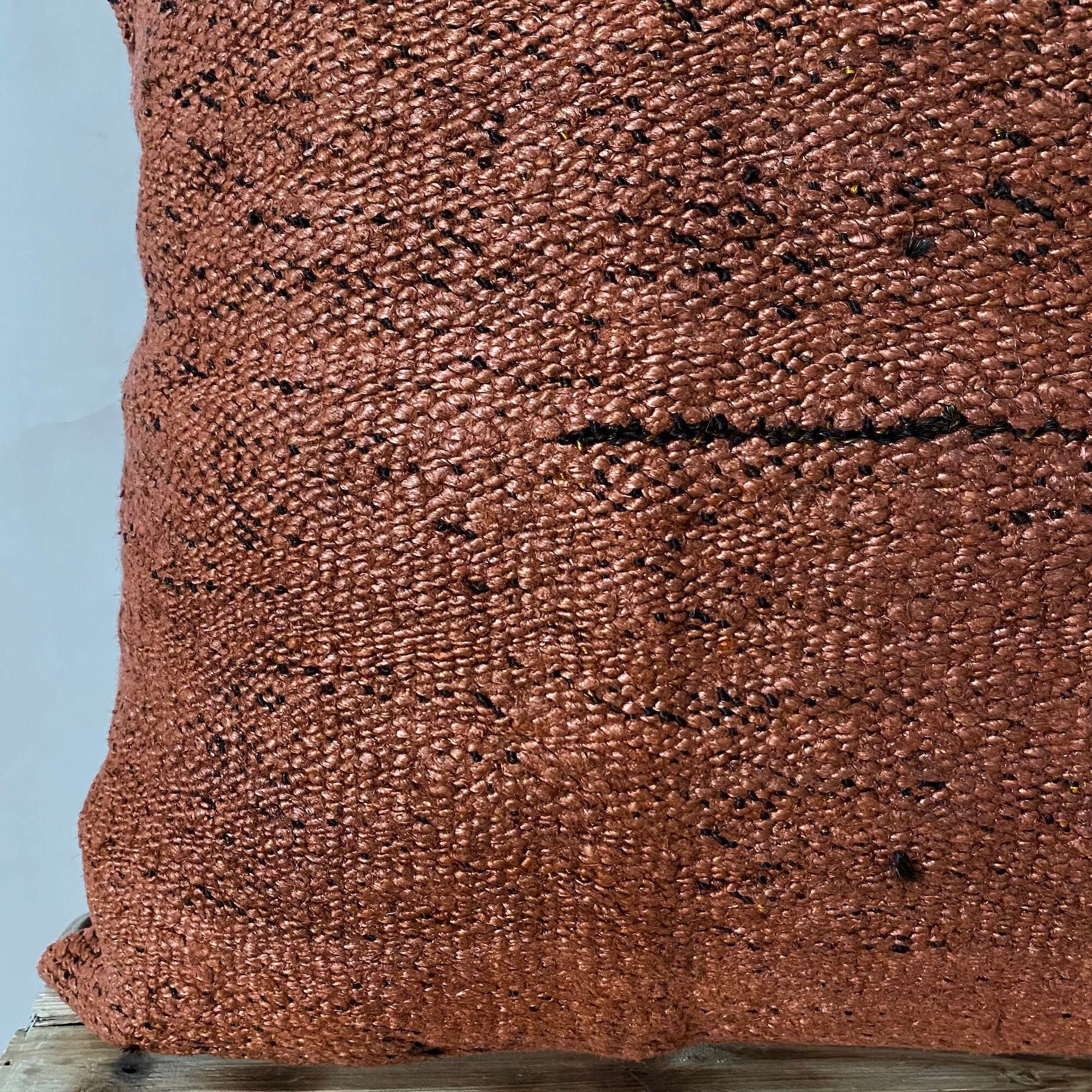 Yocheved - Orange Hemp Pillow Cover