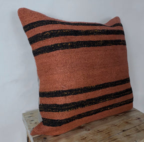 Yaniyah - Orange Hemp Pillow Cover