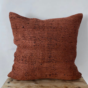 Yeliana - Orange Hemp Pillow Cover