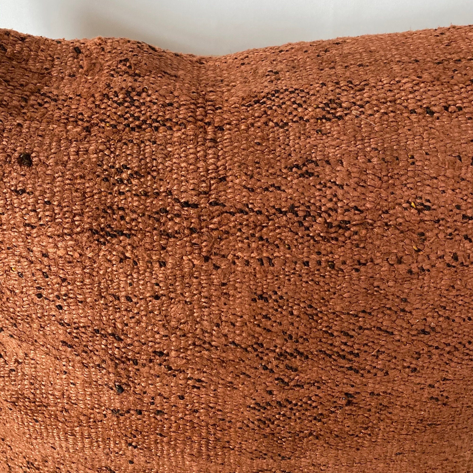 Yeliana - Orange Hemp Pillow Cover