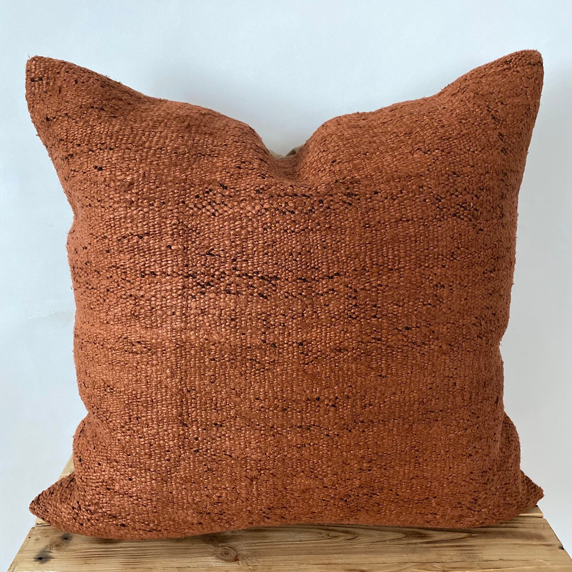 Ysabelle - Orange Hemp Pillow Cover