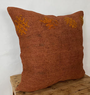 Yanira - Orange Hemp Pillow Cover