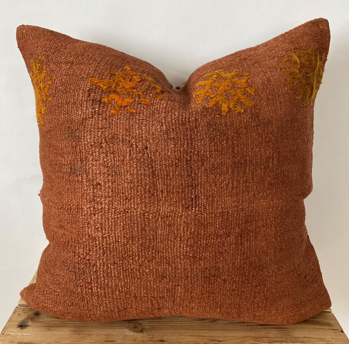 Yanira - Orange Hemp Pillow Cover