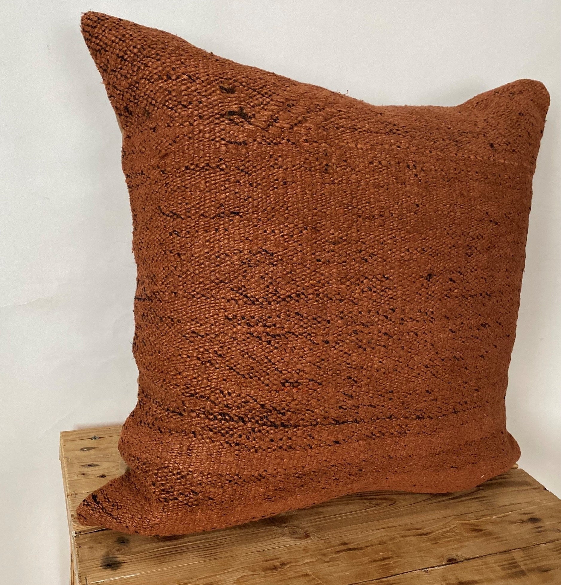 Yelissa - Orange Hemp Pillow Cover