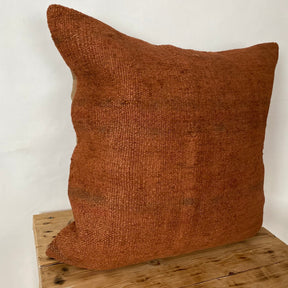 Yasemin - Orange Hemp Pillow Cover