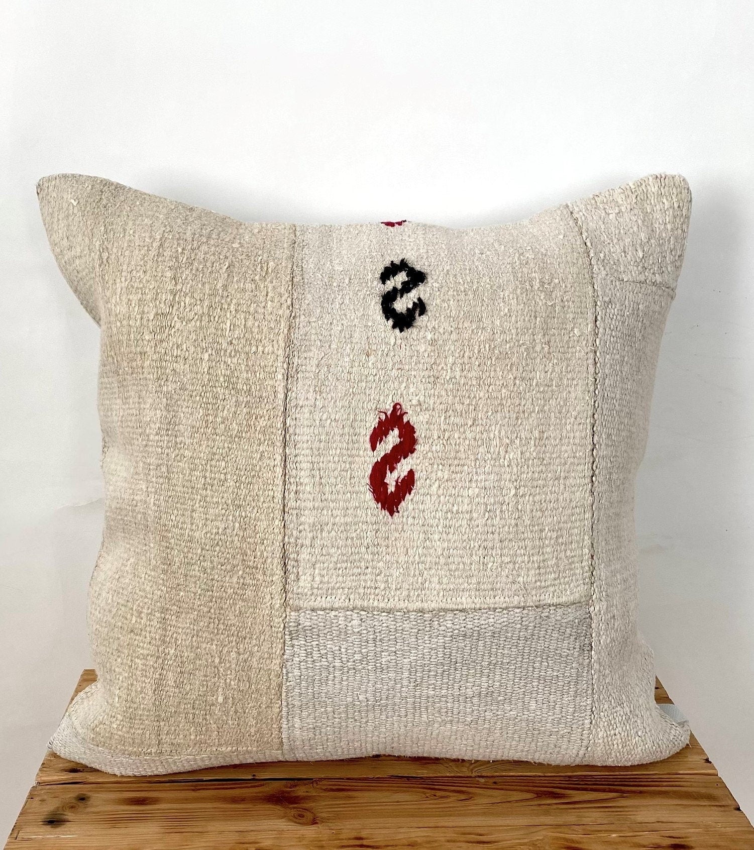 Tricia - White Hemp Pillow Cover