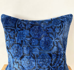 Sashauna - Navy Blue Bamboo Silk Pillow Cover