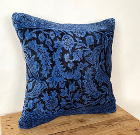 Saoirse - Navy Blue Bamboo Silk Pillow Cover