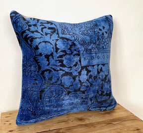 Shay - Navy Blue Bamboo Silk Pillow Cover