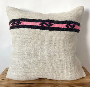 Thea - White Hemp Pillow Cover