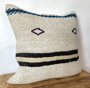 Susanna - White Hemp Pillow Cover