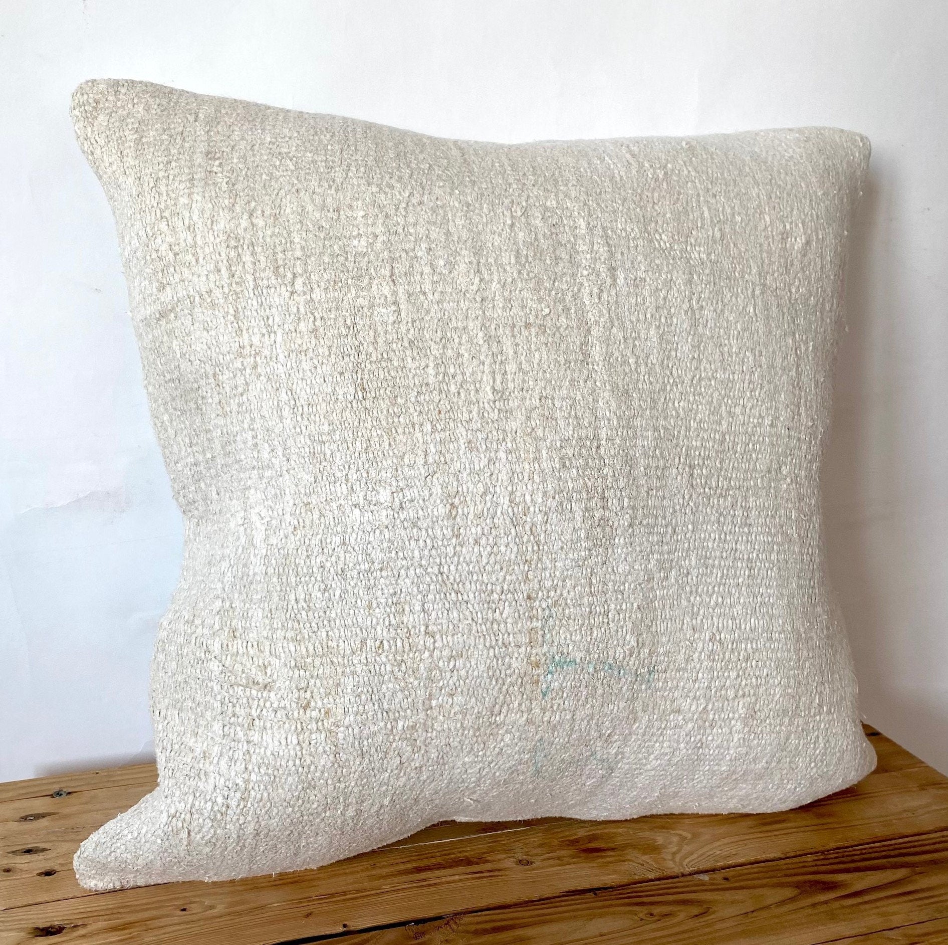 Sydney - White Hemp Pillow Cover