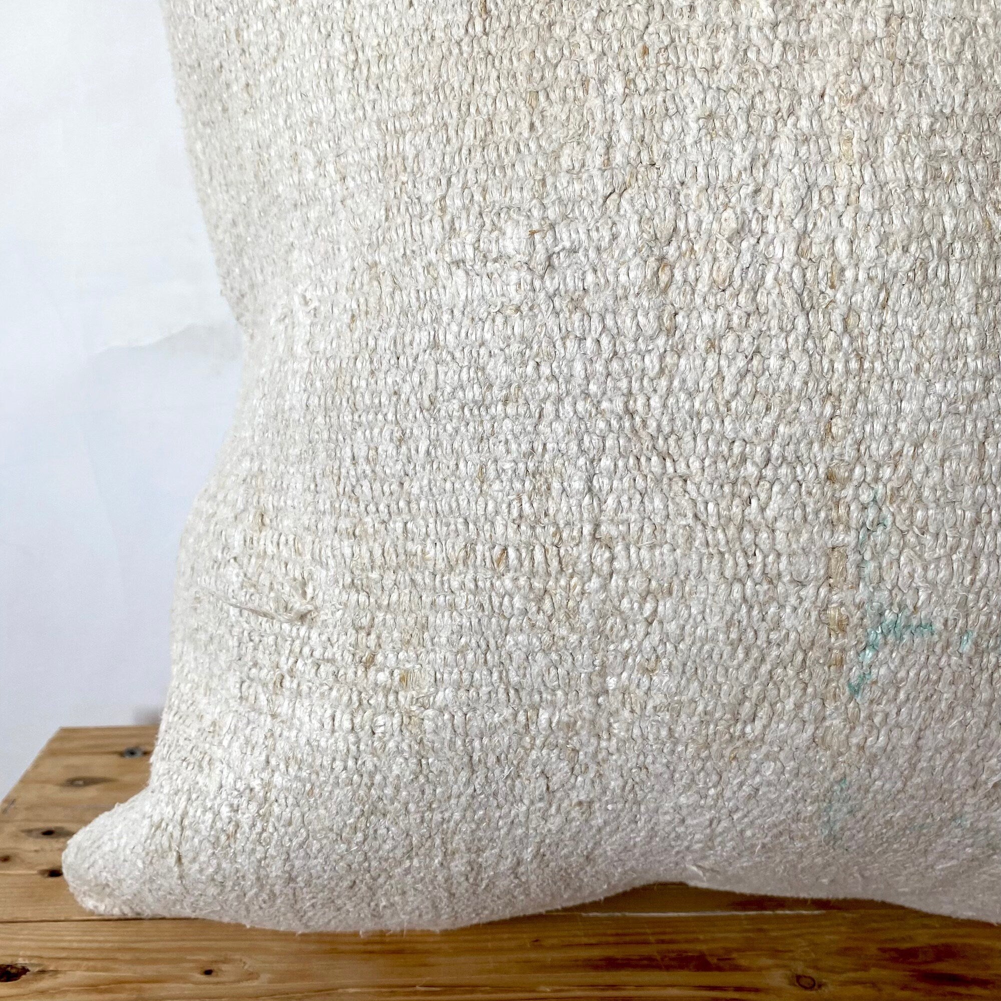 Sydney - White Hemp Pillow Cover