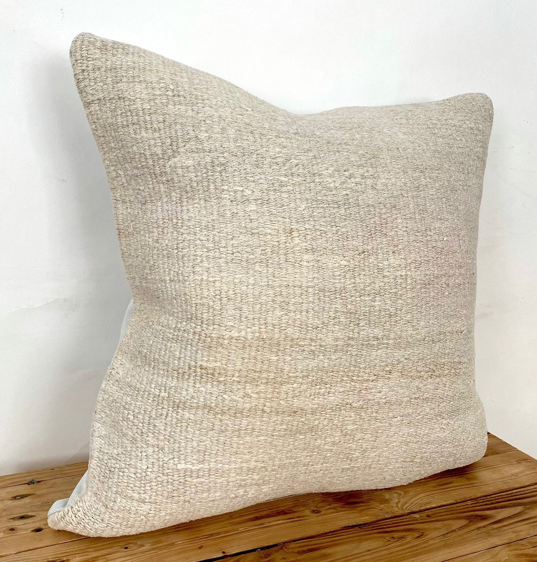 Sabine - White Hemp Pillow Cover