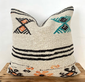 Saira - White Hemp Pillow Cover