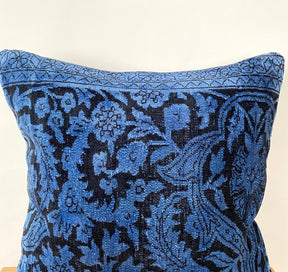 Saoirse - Navy Blue Bamboo Silk Pillow Cover